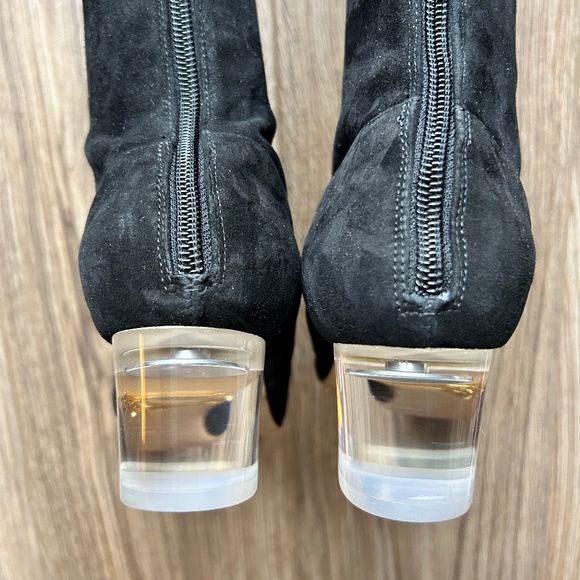 Charlotte Olympia Black Suede Over the Knee Boots | 37.5 - Picture 4 of 11